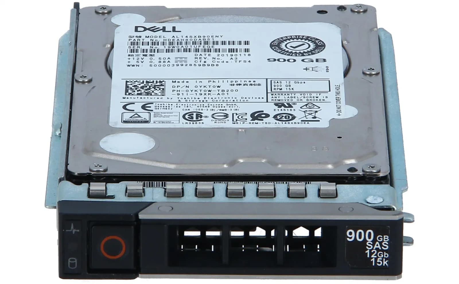 DELL 900GB 15K 2.5 SAS 12GBPS (YKT0W)
