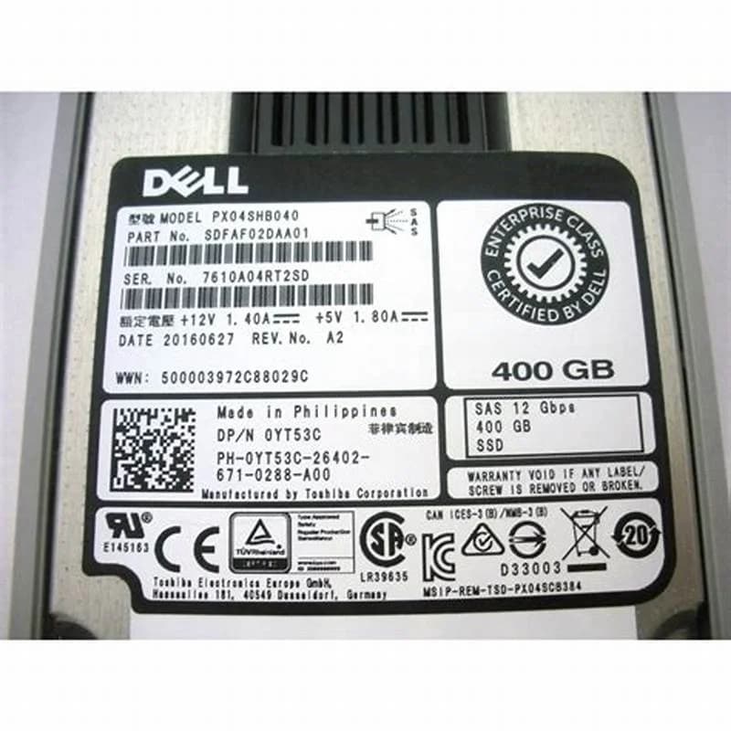 Dell YT53C, 400 GB, 2.5", 12 Gbit/s (YT53C)