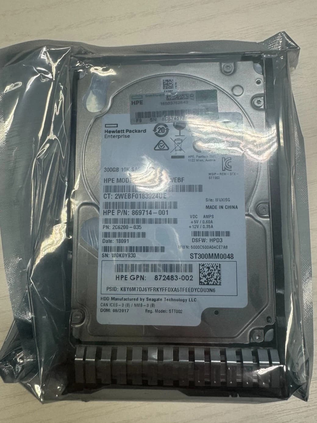 Жёсткий диск (HDD) HP G8 G9 300GB 6G 10K 2.5 SAS (869714-001)