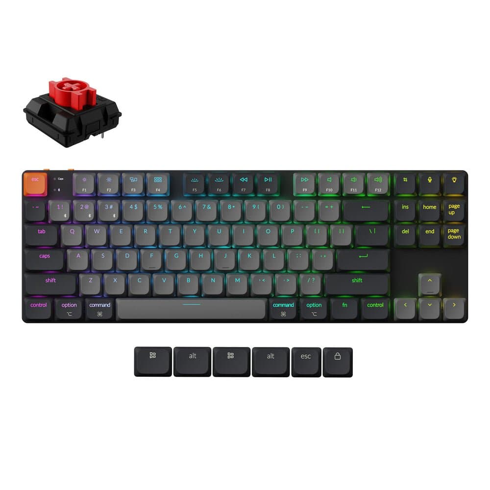 Клавиатура Keychron K1 (Version 6) RGB Backlight Red Switch (K1X-B1-AZ)