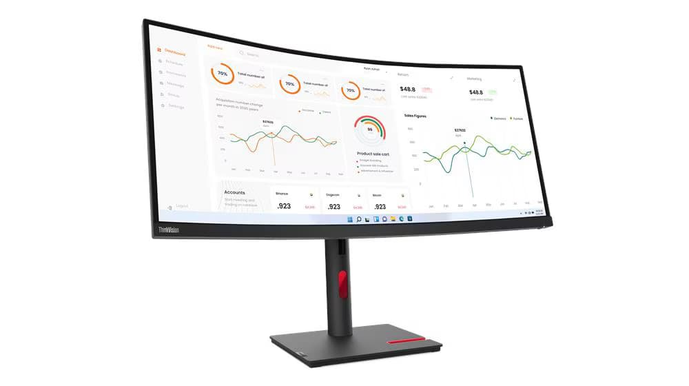 Монитор Lenovo ThinkVision T34w-30 Curved 63D4GAT1EU