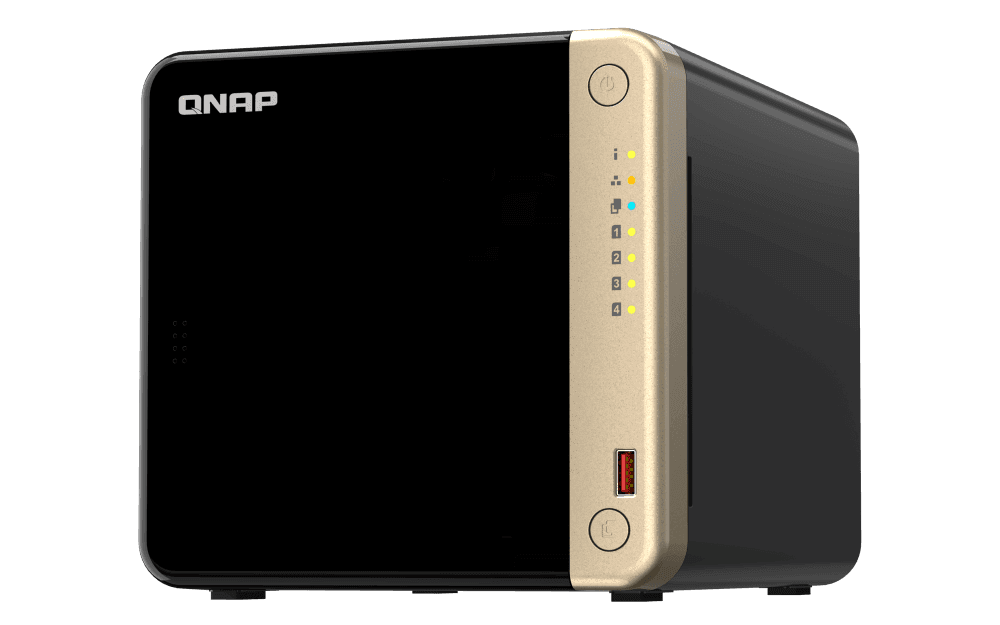 NAS-сервер QNAP TS-464-8G, 4 bay, Celeron N5105, 8GB DDR4, 2x 2.5GbE, 2x M.2