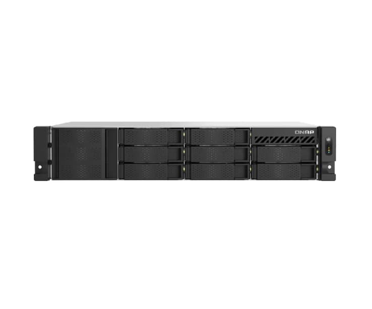 NAS-сервер QNAP 8-bay rack, Intel Atom C5125 8C 2.8GHz, 8GB RAM, 2x 2.5GbE