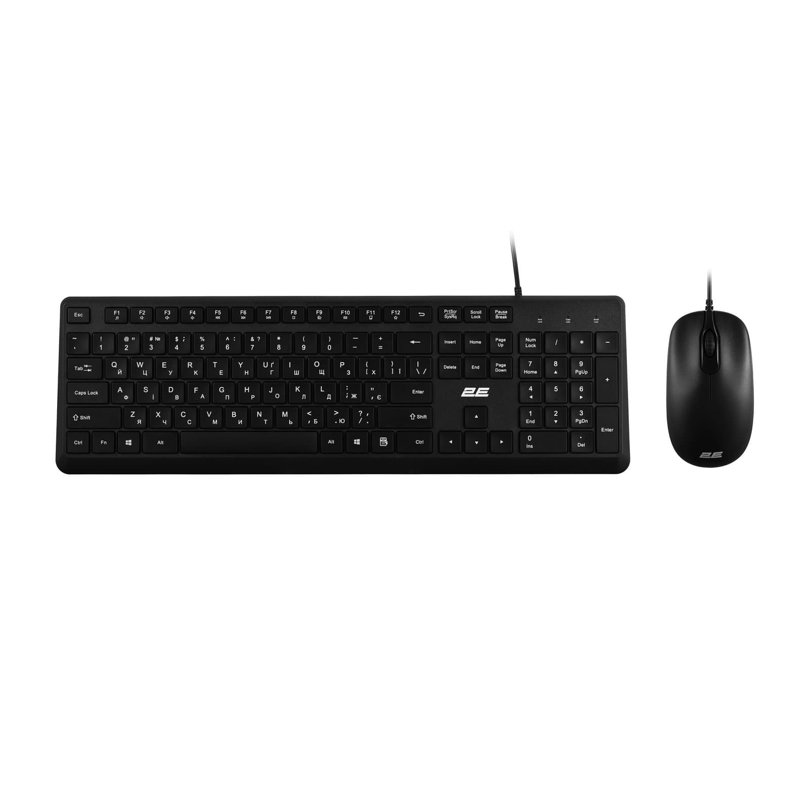 Комплект клавиатура и мышь 2E MK405 USB-A, EN/UK, black (2E-MK405UBK_UA)