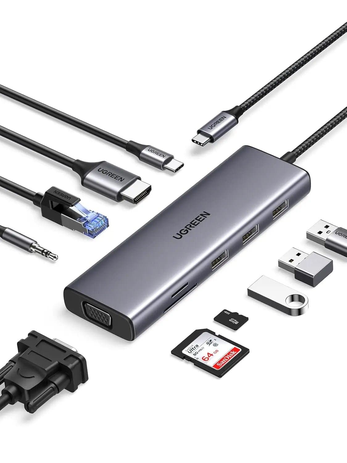 Многофункциональный USB-C адаптер Ugreen (15601)
