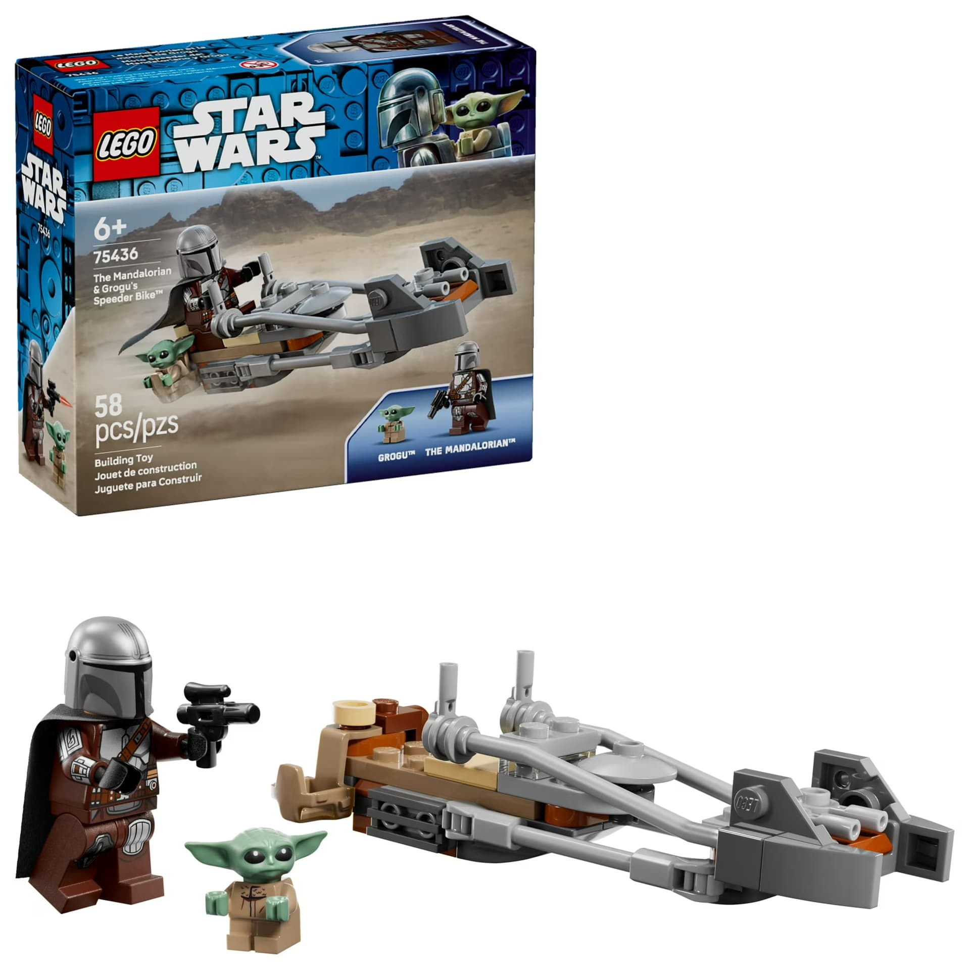 Конструктор LEGO Star Wars The Mandalorian & Grogu's Speeder Bike (75436)