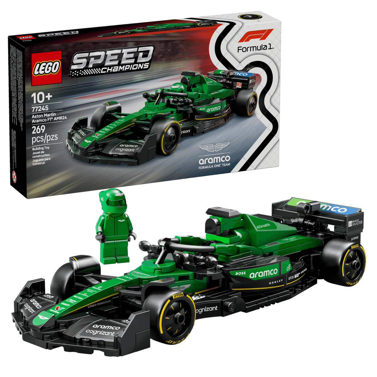 Конструктор LEGO Speed Champions Aston Martin Aramco F1 AMR24 Race Car (77245)