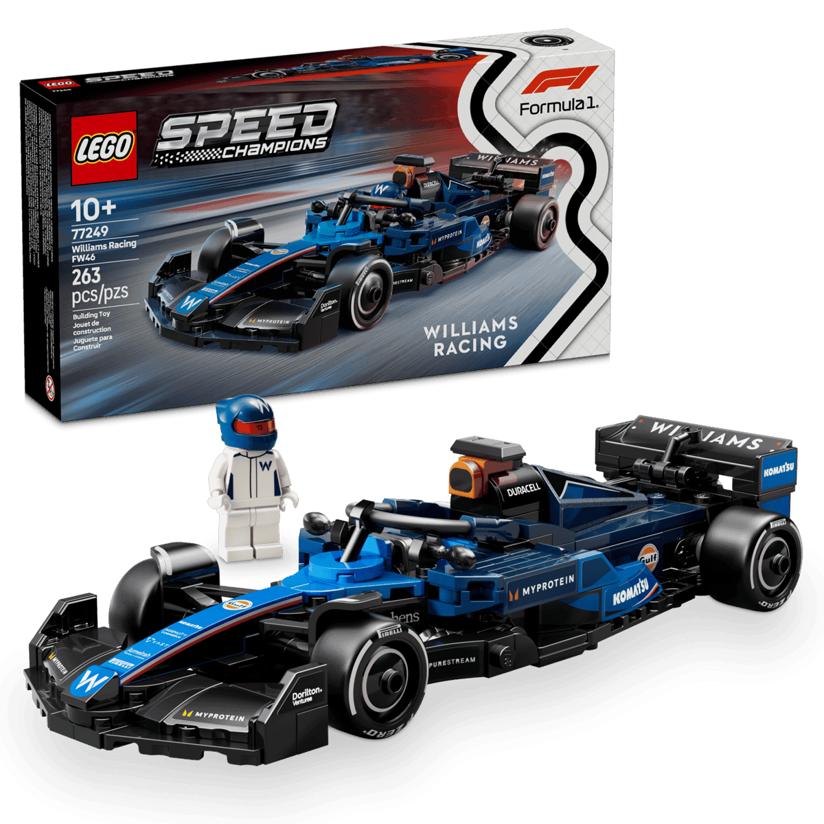 Конструктор LEGO Speed Champions Williams Racing FW46 F1 Race Car (77249)