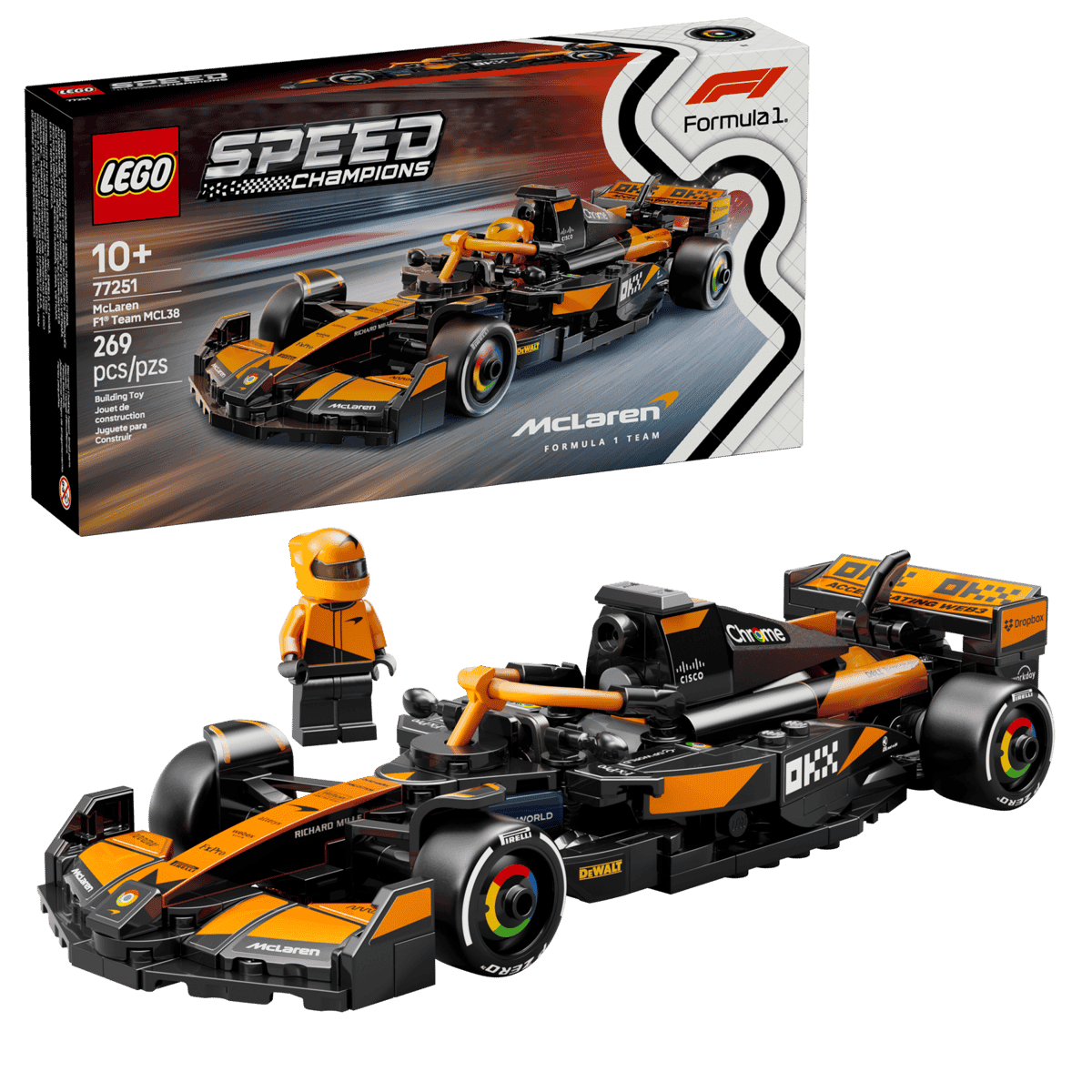 Конструктор LEGO Speed Champions McLaren F1 Team MCL38 Race Car (77251)