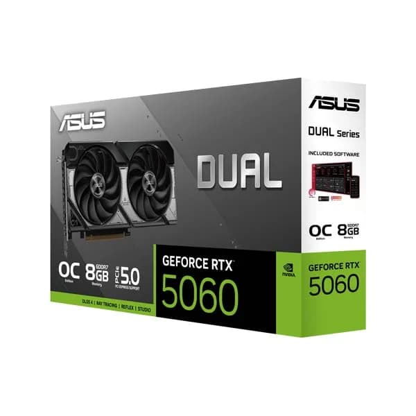 Видеокарта ASUS Dual RTX 5060 8GB GDDR7 OC Edition (90YV0N12-M0NA00)