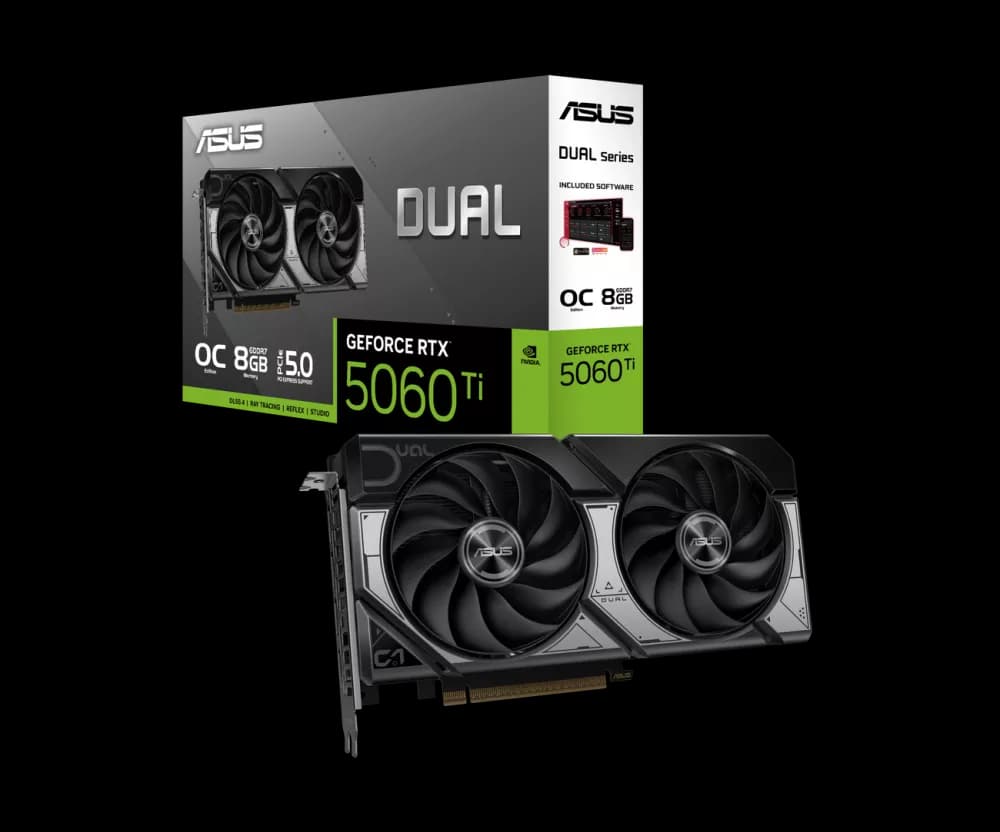 Видеокарта ASUS Dual RTX 5060 Ti 8GB GDDR7 OC Edition (90YV0MP2-M0NA00)