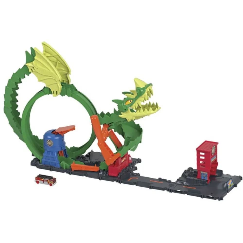 Игрушечная машинка Mattel HW City Dragon Drive Firefight (HDP03)