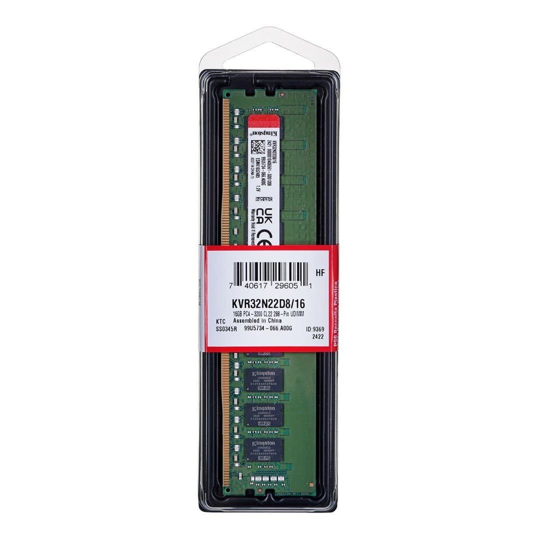 Оперативная память (RAM) Kingston 16GB DDR4 3200MHz CL16 PC (KVR32N22D8/16)