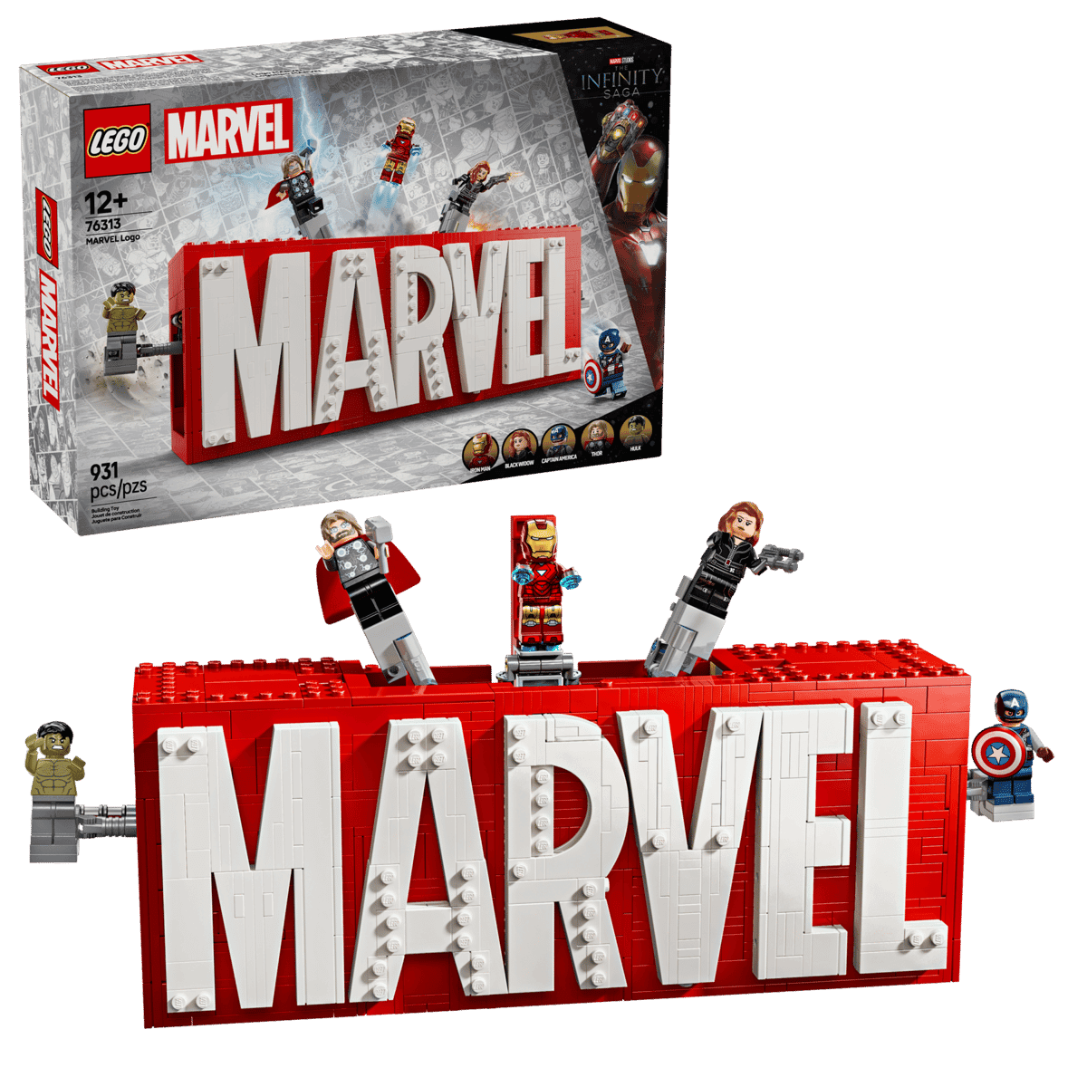 Конструктор LEGO Super Heroes MARVEL Logo & Minifigures (76313)