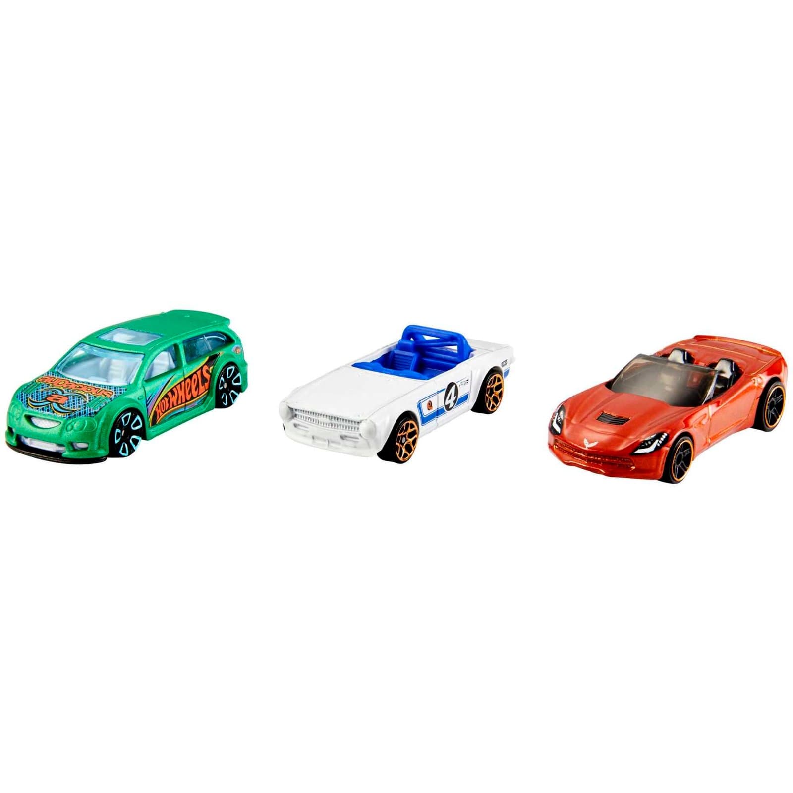 Игрушечная машинка Mattel K5904-978L HW ESS BSC 3 CAR PAC (K5904)