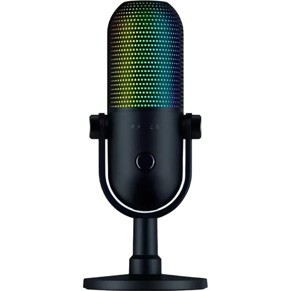 Gaming Микрофон Razer Seiren V3 Chroma, Uni, RGB, USB-A, 2m, black (RZ19-05060100-R3M1)