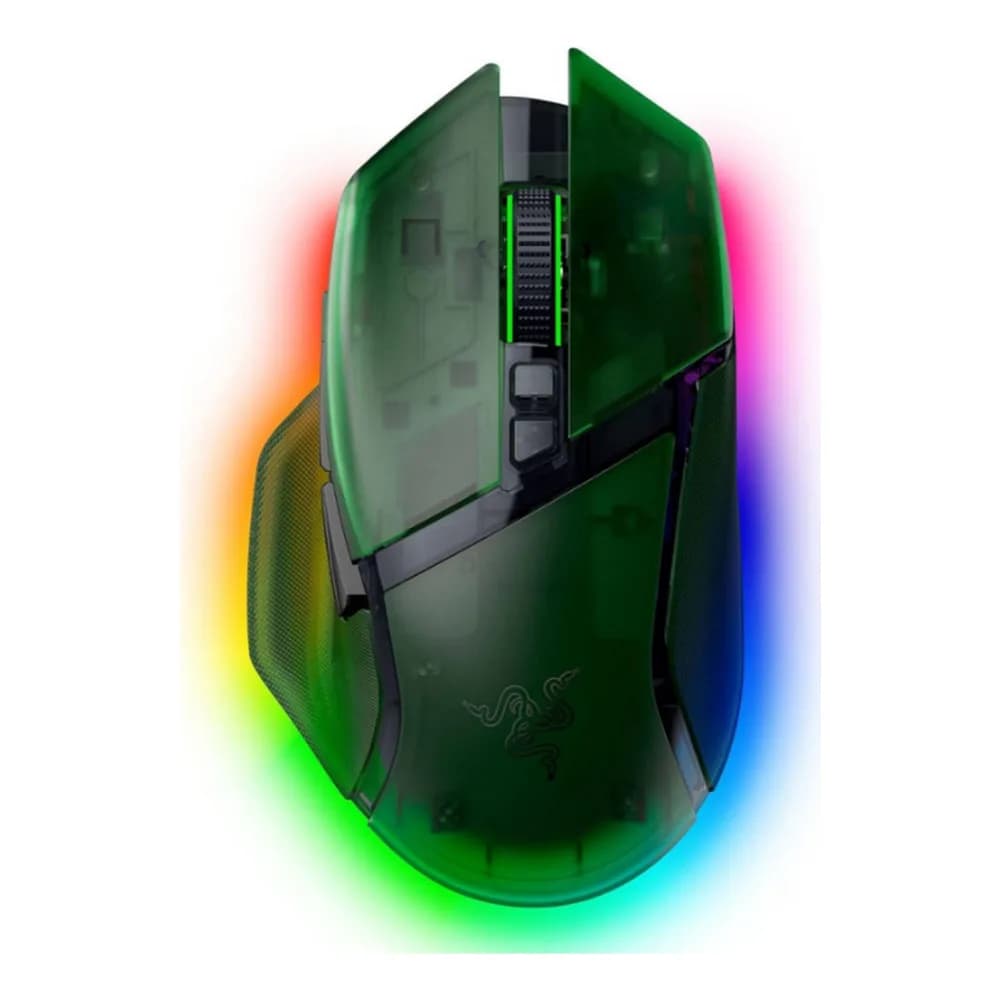 Игровая мышь Razer Basilisk V3 Pro 35K, RGB, USB-A/WL/BT, Phantom Green Ed. (RZ01-05240300-R3G1)
