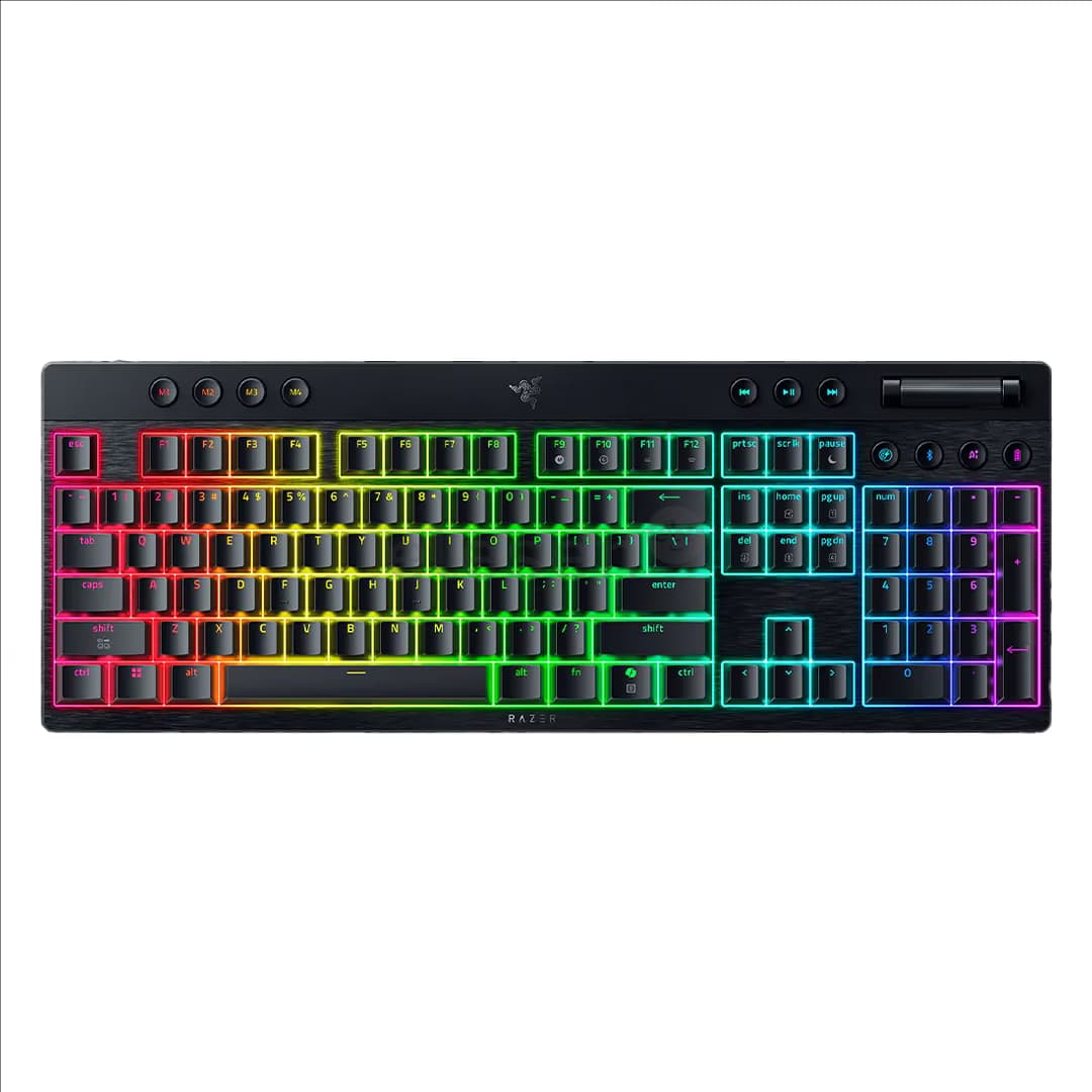 Игровая клавиатура Razer BlackWidow V4 Low-profile HyperSpeed, Green Switch, Wireless, RGB (RZ03-05270100-R3M1)