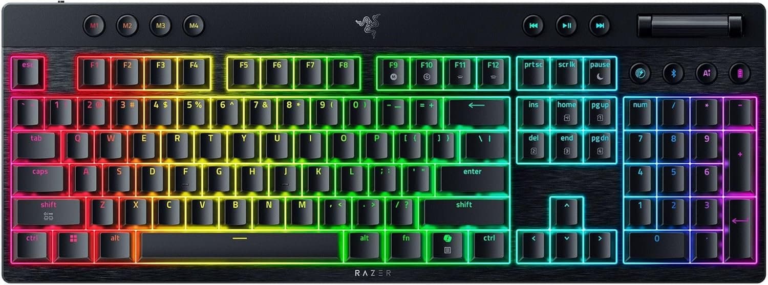Игровая клавиатура Razer BlackWidow V4 Low-profile HyperSpeed, Yellow Switch, Wireless, RGB (RZ03-05271500-R3M1)
