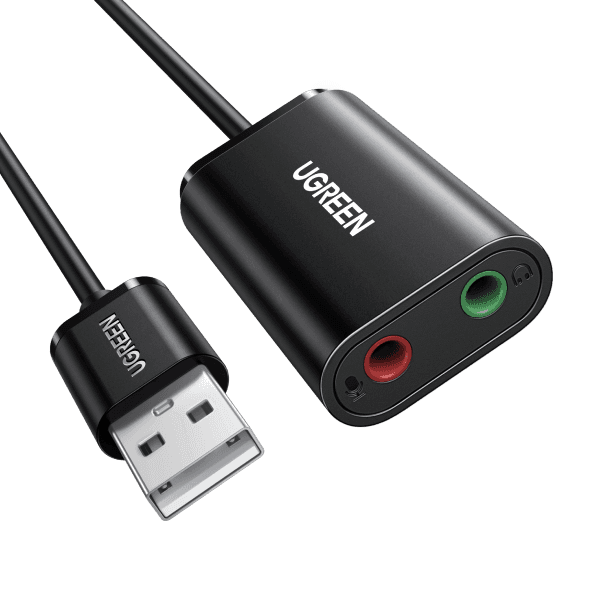 внешний Звуковая карта Ugreen USB 2.0, White (30143)