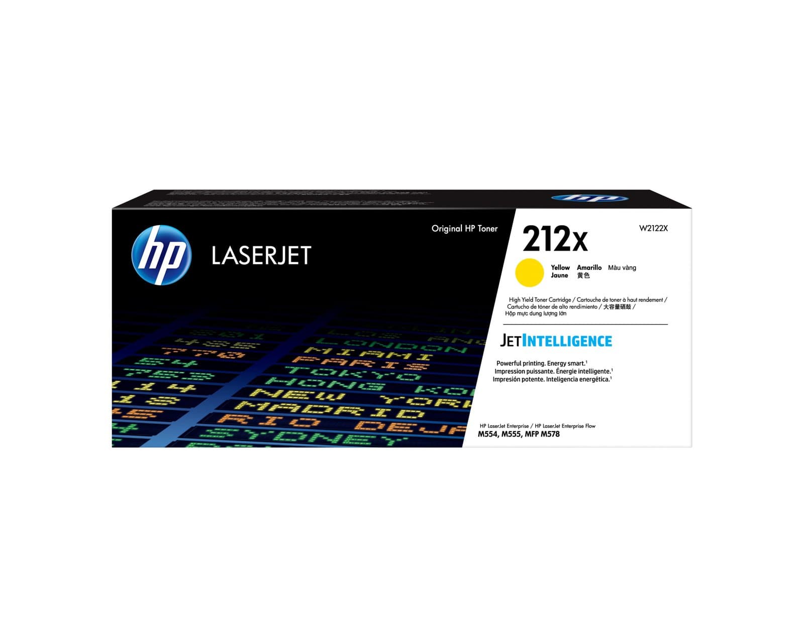 Тонер-картридж HP 212X повышенной ёмкости Yellow LaserJet (W2122X)
