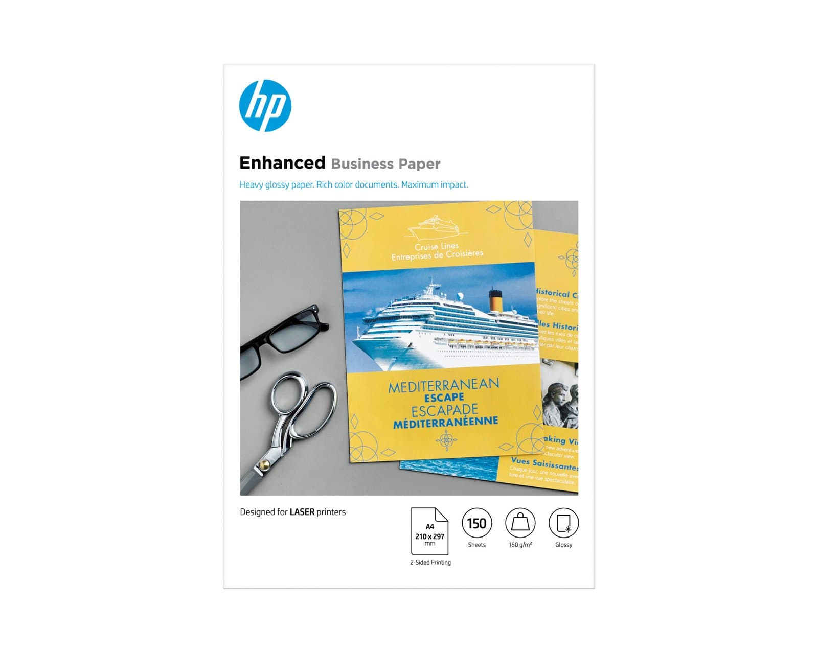 бумага HP Professional Glossy Laser Paper 150 gsm-150 sht/A4/210 x 297 mm (CG965A)