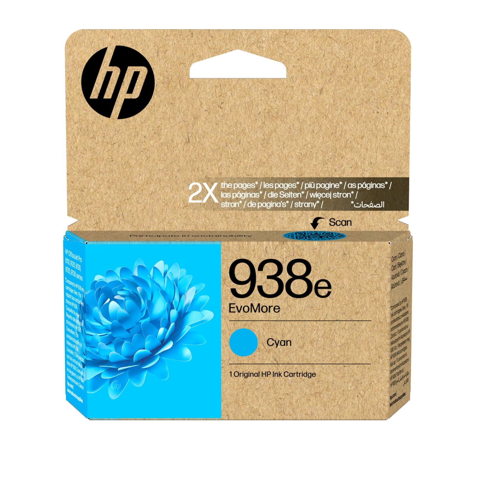 Струйный картридж HP 938e EvoMore Cyan (4S6X9PE)