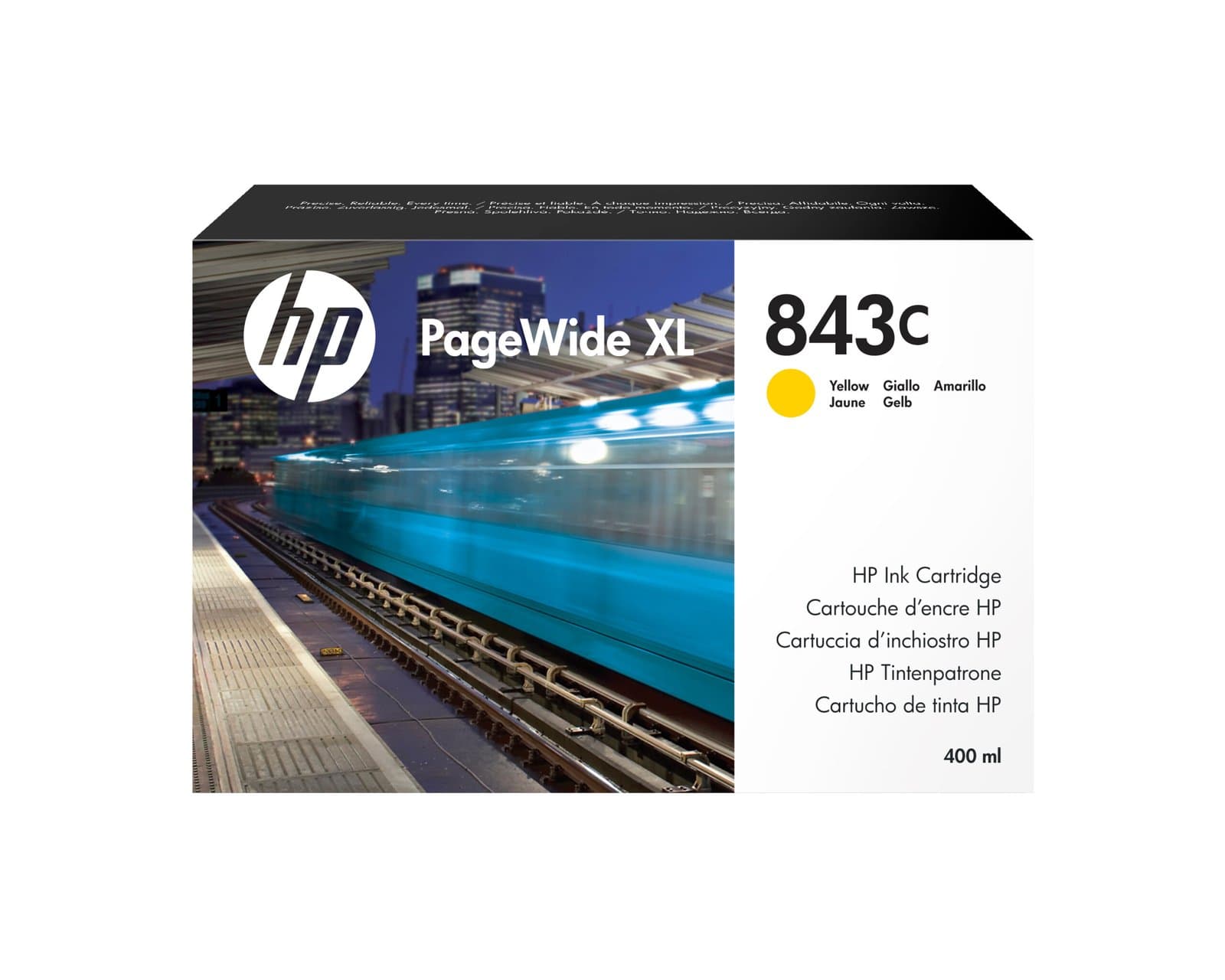 Струйный картридж HP 843C 400 ml Yellow PageWide XL (C1Q68A)