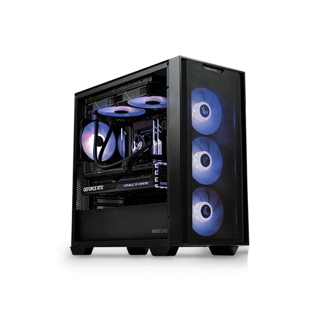 Корпус ASUS A21 Plus, совместим с BTF, Micro-ATX, 4 вентилятора 120 mm ARGB (90DC00H0-B19010)