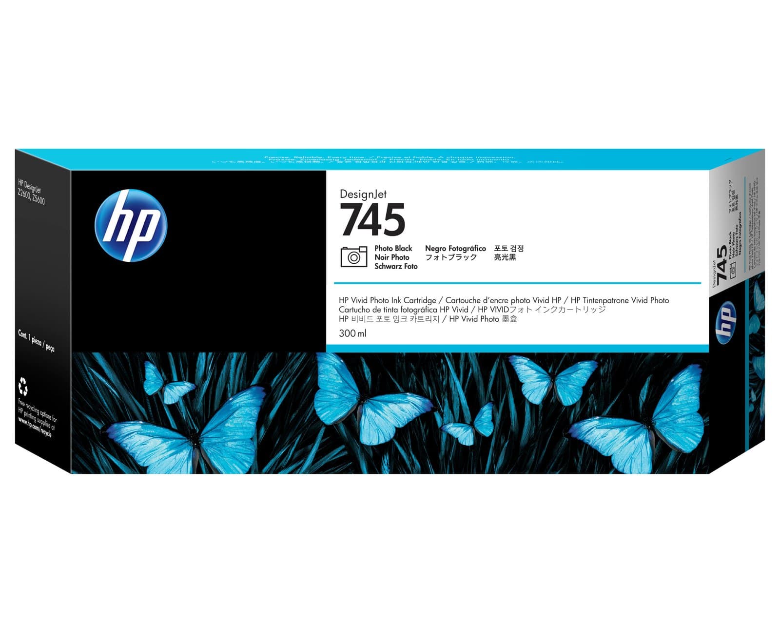 Струйный картридж HP 745 300 ml DesignJet Photo Black (F9K04A)