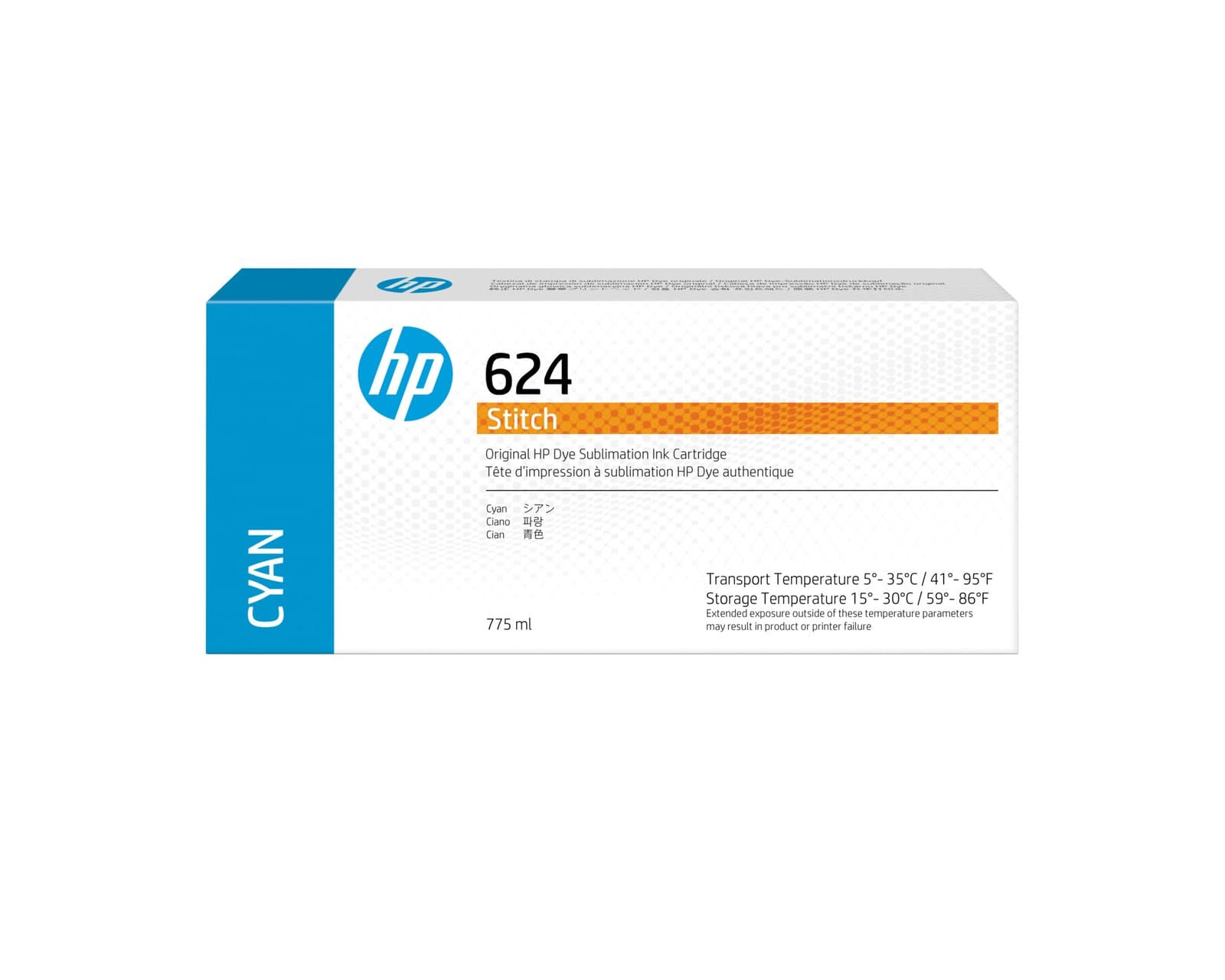 Струйный картридж HP 624 775 ml Cyan Stitch Dye Sublimation (2LL54A)