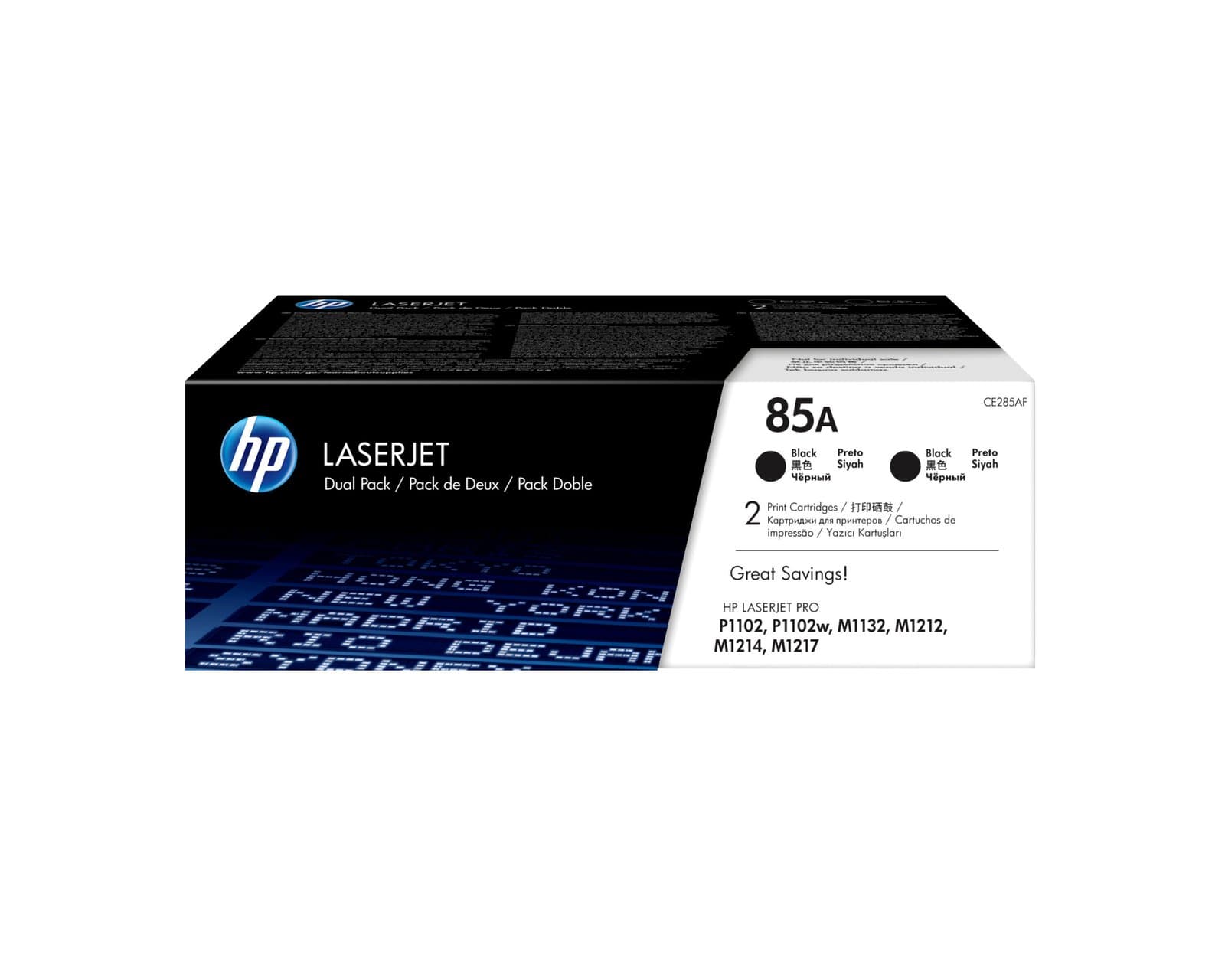 Тонер-картридж HP 85A 2 шт. комплект Black LaserJet (CE285AF)