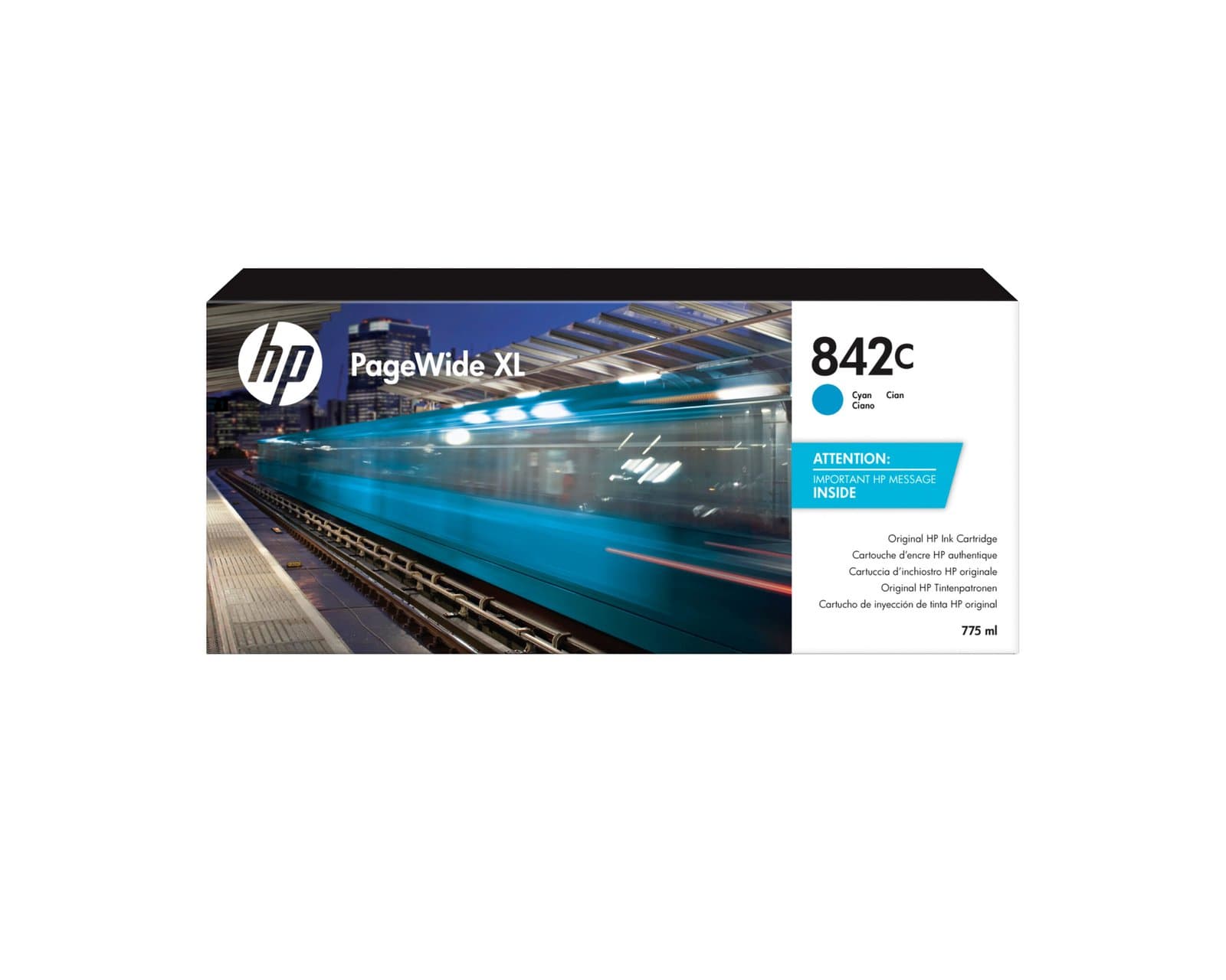 Струйный картридж HP 842C 775 ml Cyan PageWide XL (C1Q54A)
