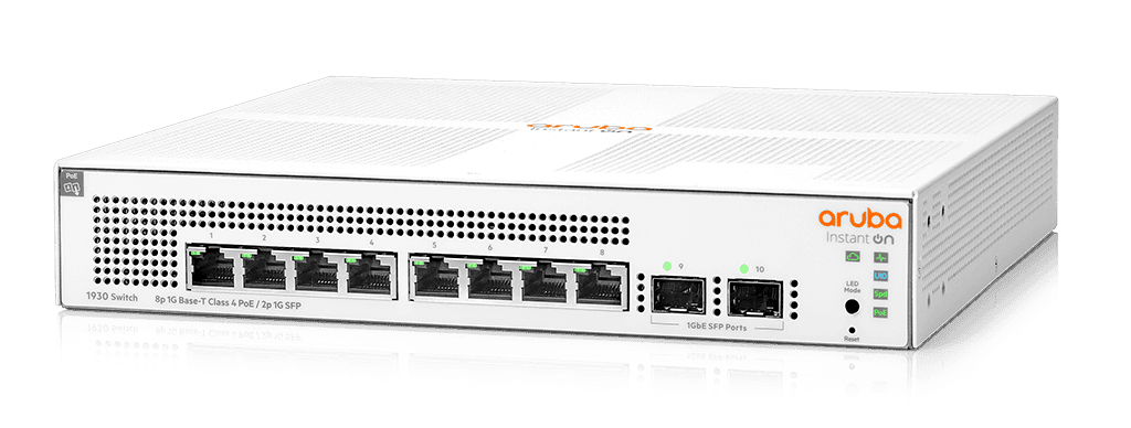 Switch HPE Aruba Instant On 1930 8G Class4 PoE 2SFP 124W (JL681A)
