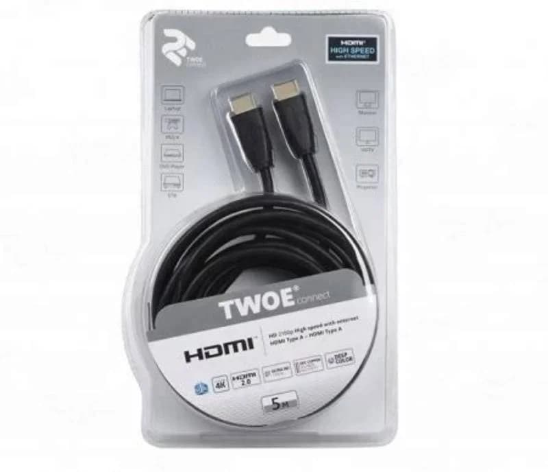 HDMI kabel 2E v2.0, 5 m, qara (2EW-1002-5M)