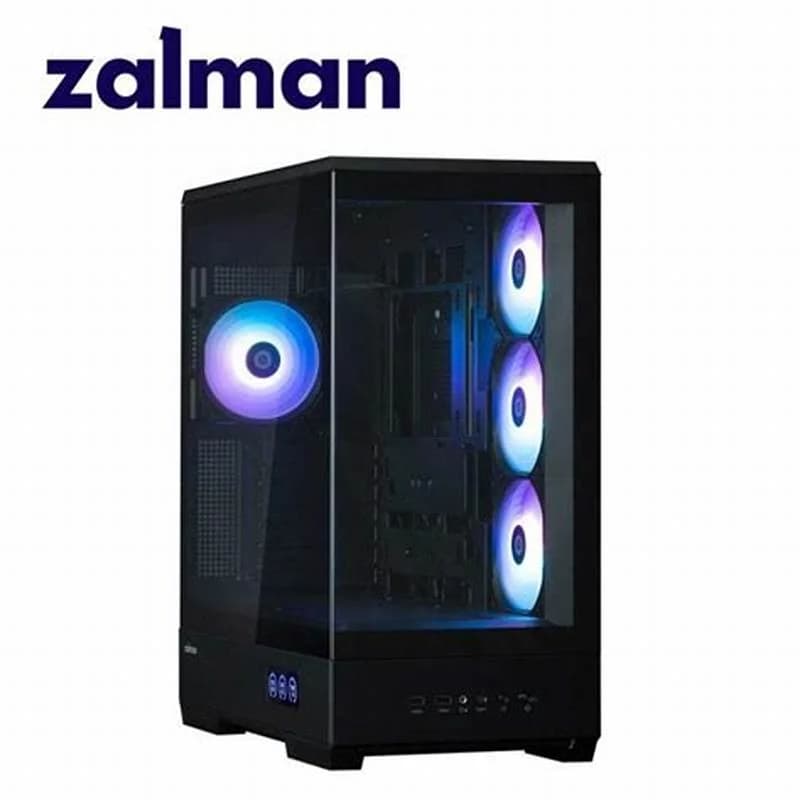 Korpus Zalman P50 DS, qida blokusuz, 4x120 mm ARGB, ATX, qara (P50DSBLACK)