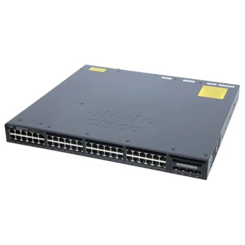 Cisco Catalyst 3650-48FQM-S, Switch, L3, Managed, 48 x 10/100/1000 (PoE+) + 4 x 10 Gigabit SFP+, desktop, rack-mountable, PoE+ (775 W) (WS-C3650-48FQM-S)
