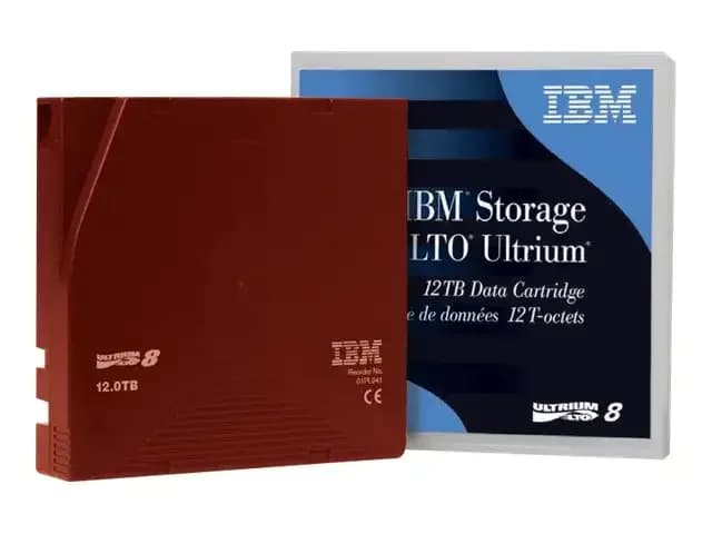 IBM LTO Ultrium 8, 12 TB / 30 TB, 12 TB native, 30 TB data compression, 2.5:1, 960 m (01PL041)