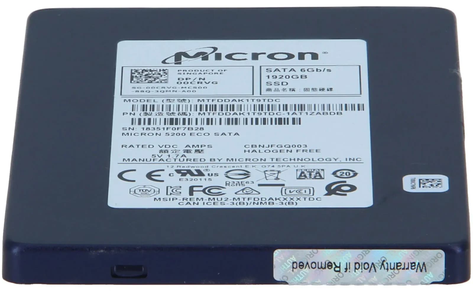 DELL 1.92TB SSD SFF SATA 6G RI (0CRVG)