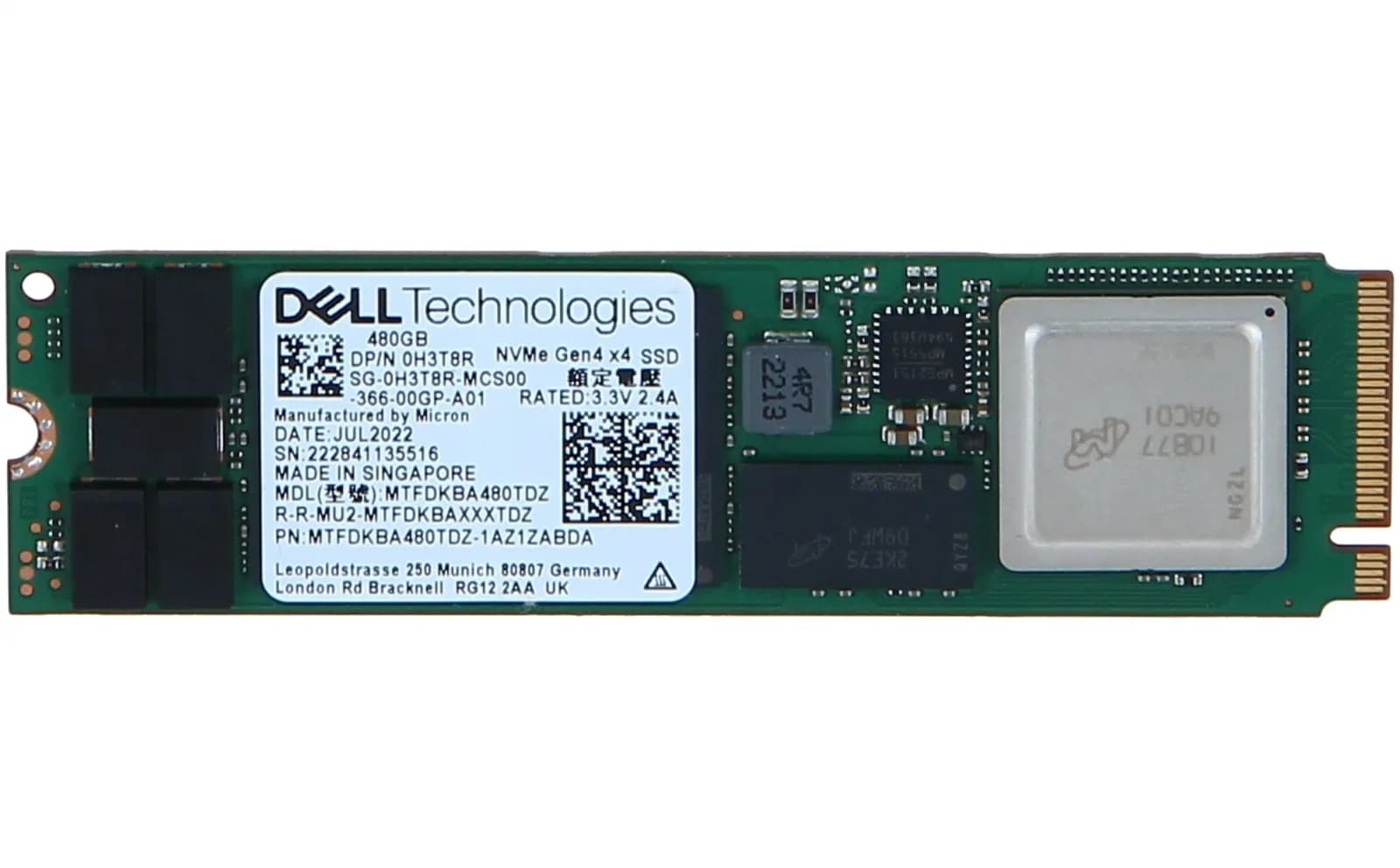 DELL 480GB 7450 PRO M.2 2280 NVME SSD (3H1F4)