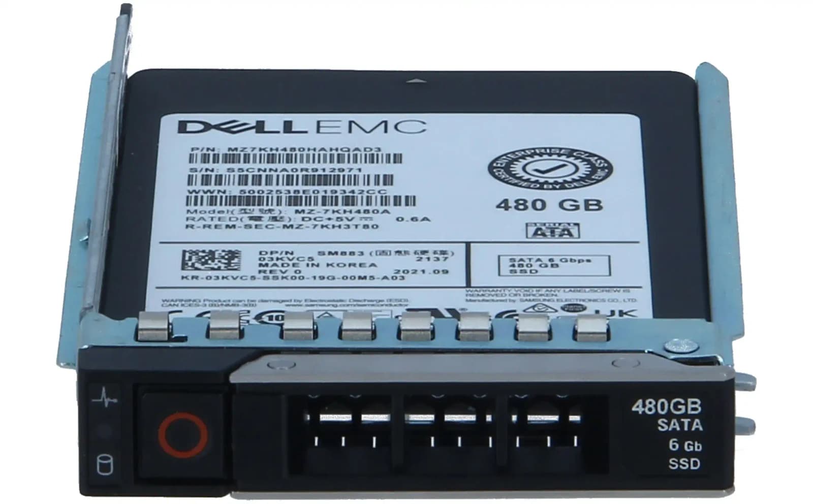 Dell SSDR 480GB SATA 6Gbps 2.5'' 512e MU ISE, sərt disk, Serial ATA (3KVC5)