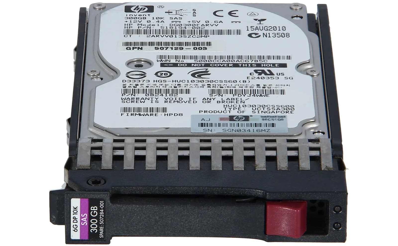 HP 300GB 6G SAS 10K 2.5in DP ENT HDd (507127-B21)
