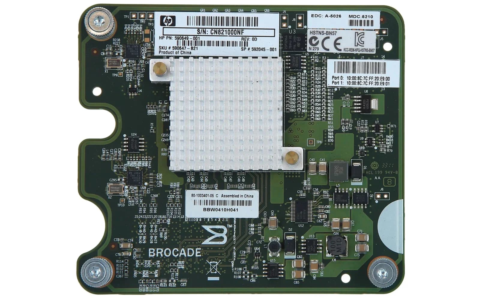 HP 590649-001 HP BROCADE 804 8GB FC HBA MEZZ, Жёсткий диск (590649-001)