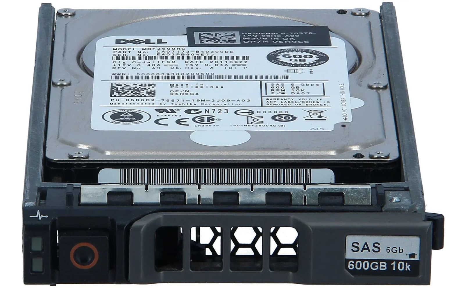 DELL 600GB 10K 6G SAS 2.5INCH HDD (5R6CX)