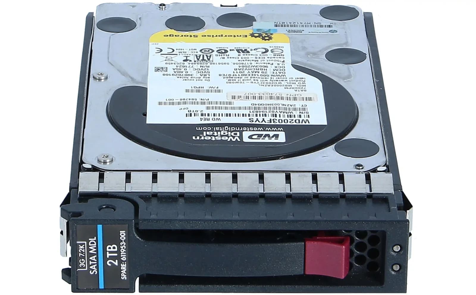 HPE HP 2TB 7.2K 3G MDL LFF SATA HDD (611816-B21)
