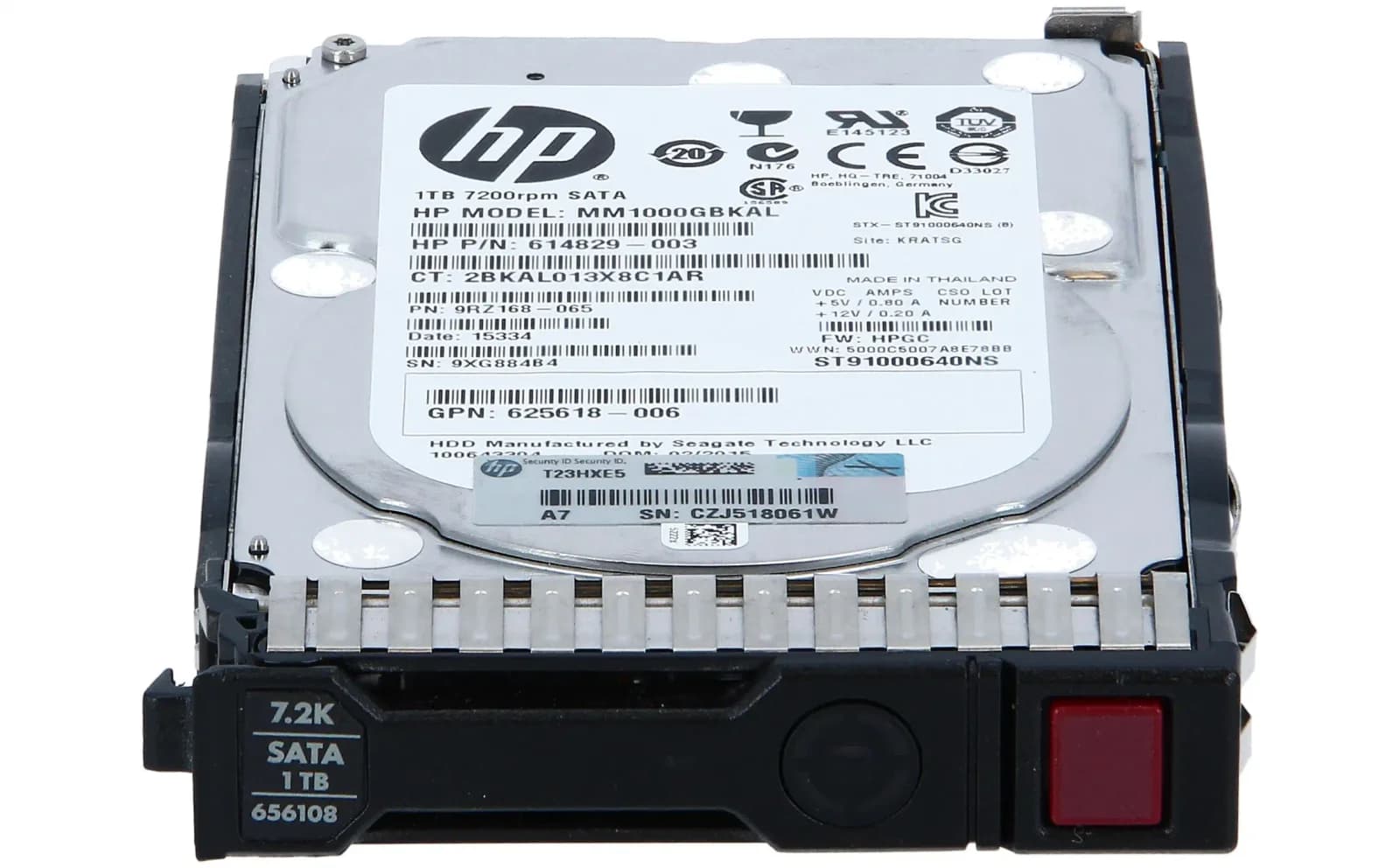 HPE HP 1TB 6G SATA 7.2K rpm SFF (2.5-inch) SC MiDLine (656108-001)