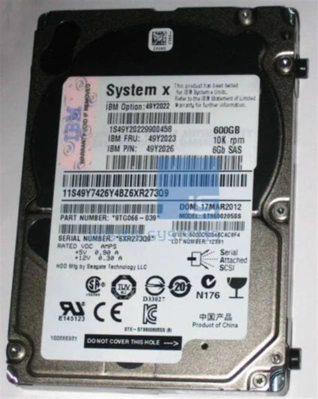 IBM 600GB 10K SAS SFF HDD (8406-8276)