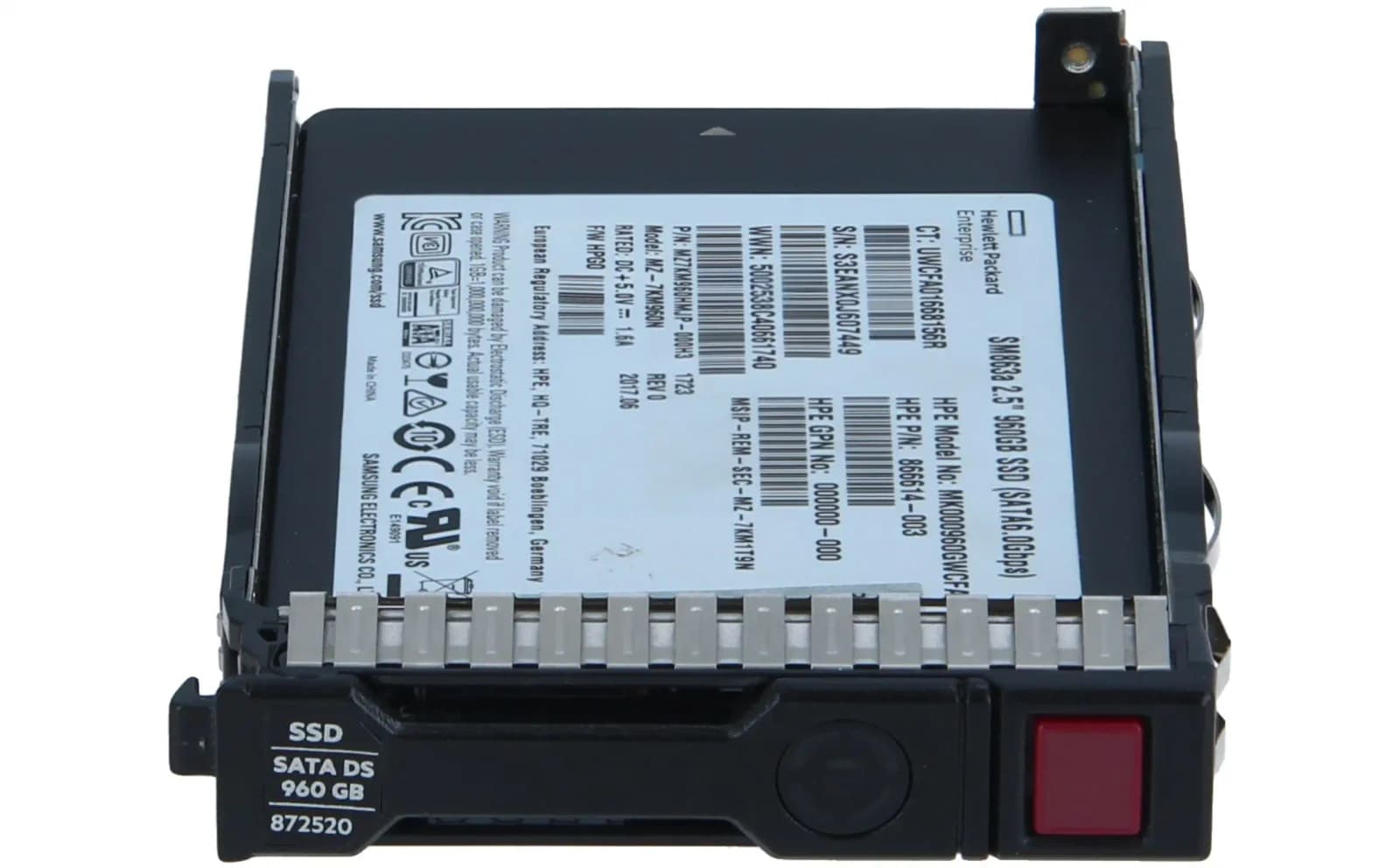 HPE 960GB 2.5" SATA III Serial ATA III Solid State Drive (SSD) (872348-B21)