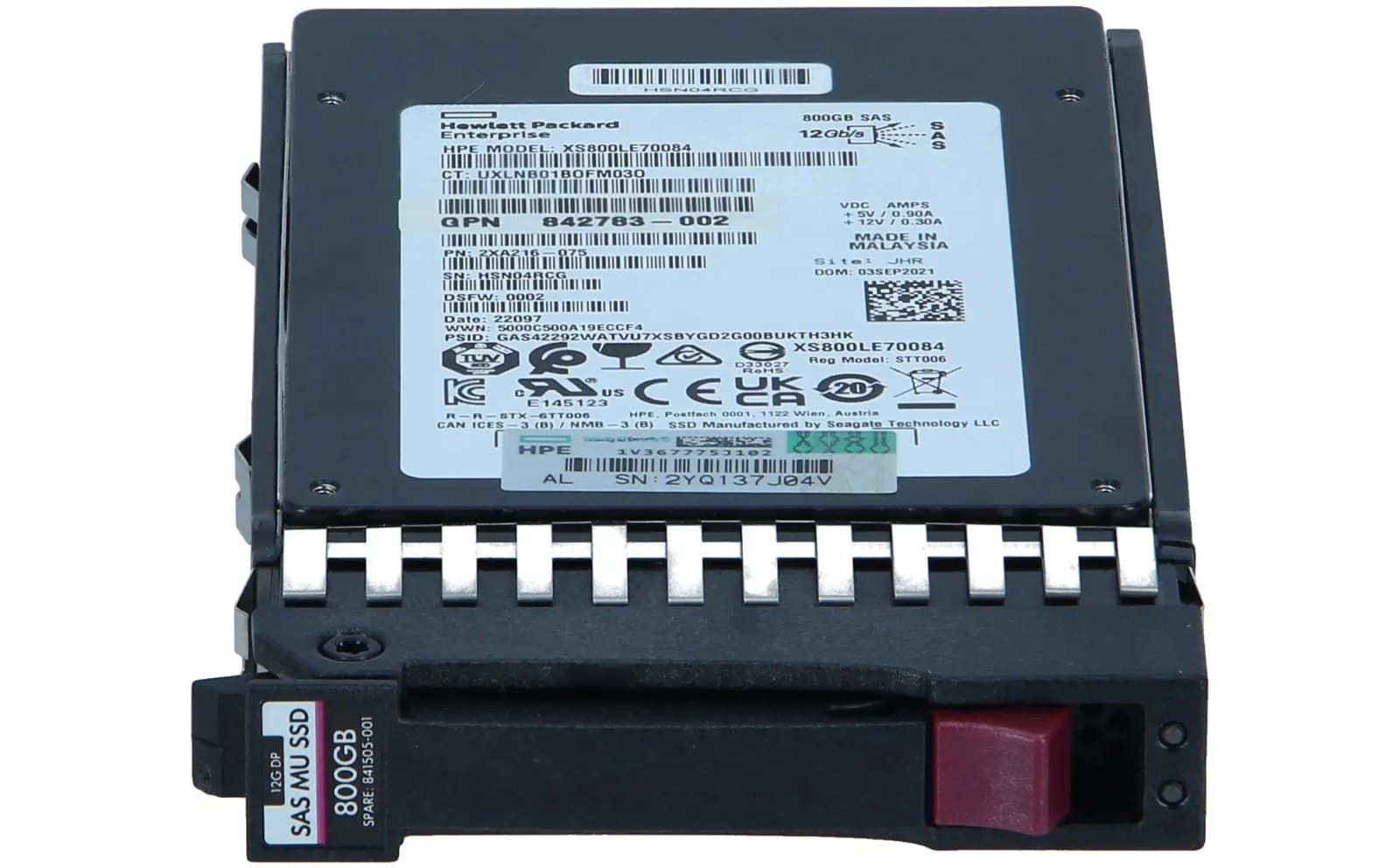 HPE HP Enterprise Mixed Use, 800 GB SSD, Hot-Swap, 2.5" SFF (6.4 cm SFF) (872376-B21)