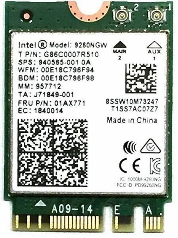 Intel Wireless-AC 9260, Network adapter, M.2 2230, 802.11ac, Bluetooth 5.0 (9260NGWG)